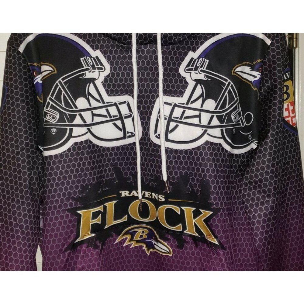 BALTIMORE RAVENS FATHEAD pullover hoodie MEDIUM                  B4
